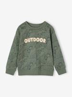 Jongensshirt in sweaterlook met print korstmos