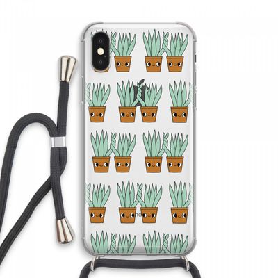 Sansevieria: iPhone XS Max Transparant Hoesje met koord