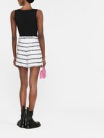 Balmain short rayé en tweed - Blanc - thumbnail