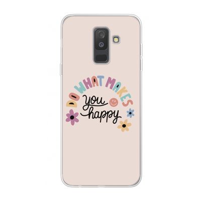 Happy days: Samsung Galaxy A6 Plus (2018) Transparant Hoesje