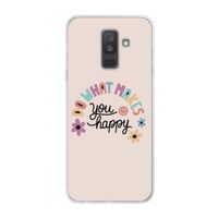 Happy days: Samsung Galaxy A6 Plus (2018) Transparant Hoesje