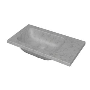 INK Enter Fontein - 40x22x1.6cm - 0 kraangaten - marmer mat wit 3404355