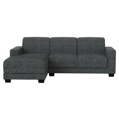 Bank Aberdeen met chaise longue links - Kansas - grijs - Leen Bakker