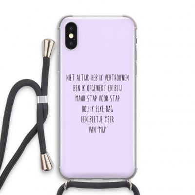 Zelfvertrouwen: iPhone XS Transparant Hoesje met koord
