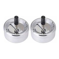 2x Metalen asbak/draaiasbak 9 cm - thumbnail