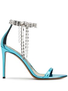 Alexandre Vauthier sandales à ornements en cristal 105 mm - Bleu