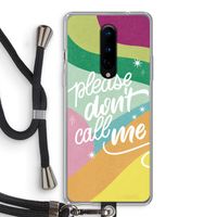 Don't call: OnePlus 8 Transparant Hoesje met koord