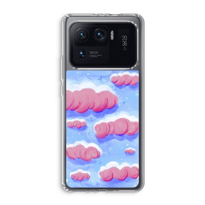 Roze wolken met vogels: Xiaomi Mi 11 Ultra Transparant Hoesje