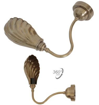 Muurlamp Biscay Antiek Messing