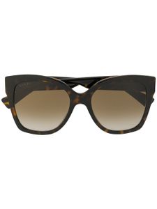 Gucci Eyewear lunette de soleil à monture carrée - Marron