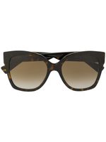 Gucci Eyewear lunette de soleil à monture carrée - Marron