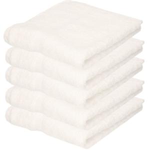 Towelcity Luxe badhanddoek - 5x - wit - 50 x 90 cm - 550 grams - Badkamer textiel - Katoen