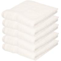 Towelcity Luxe badhanddoek - 5x - wit - 50 x 90 cm - 550 grams - Badkamer textiel - Katoen