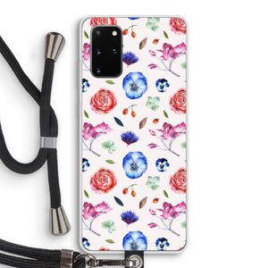 Bloemetjes: Samsung Galaxy S20 Plus Transparant Hoesje met koord