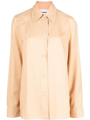 Jil Sander blouse boutonnée à col classique - Tons neutres