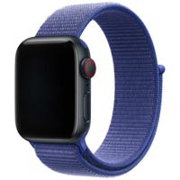 Apple Watch Nylon Geweven Sport Band - Ultramarijn - 44, 45, 46 & 49mm