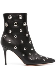 Gianvito Rossi bottines à détails d'œillets 150 mm - Noir