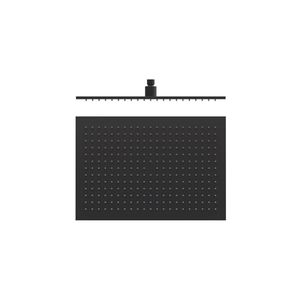 Hoofddouche Tres Plafonduitloop 45x31.5 cm Mat Zwart Tres