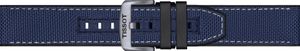 Horlogeband Tissot T604047161 Leder/Textiel Blauw 22mm