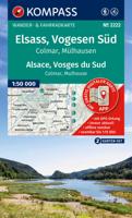 Wandelkaart - Fietskaart 2222 Elsass - Vogesen Süd, Alsace - Vosges du Sud | Kompass