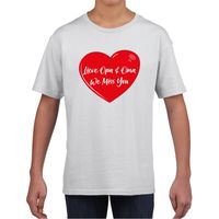 Lieve opa en oma we miss you t-shirt wit voor kinderen - thumbnail