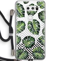 Geometrische jungle: LG V30 Transparant Hoesje met koord