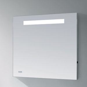 Badkamerspiegel met LED Verlichting Sanitop Clock 118x70 cm met Digitale Klok en Sensor