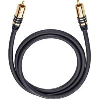 Cinch Audio Aansluitkabel [1x Cinch-stekker - 1x Cinch-stekker] 5.00 m Zwart Vergulde steekcontacten Oehlbach NF Sub