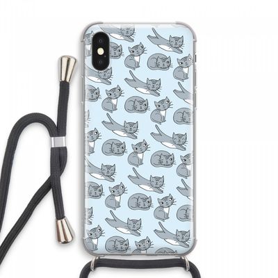 Poezen: iPhone XS Max Transparant Hoesje met koord