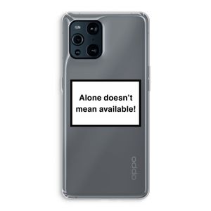 Alone: Oppo Find X3 Pro Transparant Hoesje