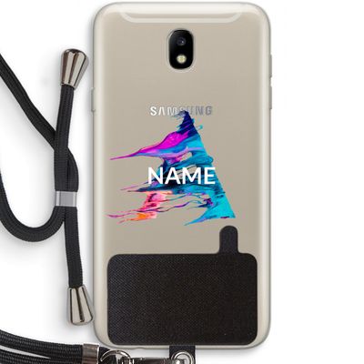 Abstract Spectrum: Samsung Galaxy J7 (2017) Transparant Hoesje met koord