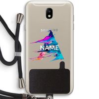 Abstract Spectrum: Samsung Galaxy J7 (2017) Transparant Hoesje met koord