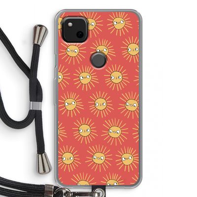 Zon: Pixel 4a Transparant Hoesje met koord