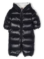 Moncler Enfant combinaison matelassée à patch logo - Bleu