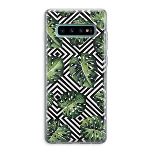 Geometrische jungle: Samsung Galaxy S10 Plus Transparant Hoesje