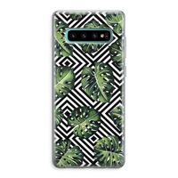 Geometrische jungle: Samsung Galaxy S10 Plus Transparant Hoesje Geometrische jungle: Samsung Galaxy S10 Plus Transparant Hoesje
