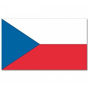Vlag van Tsjechie - 90 x 150 cm - landen thema supporter/fan decoratie artikelen