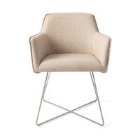 Jesper Home Hofu eetkamerstoel cross steel Wild Walnut