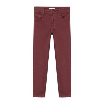 Mango Kids slim fit broek donkerrood Mango Kids slim fit broek donkerrood