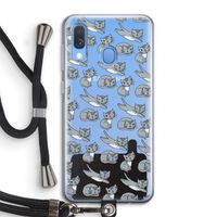 Poezen: Samsung Galaxy A40 Transparant Hoesje met koord