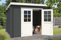 Outdoor Life Products | Tuinhuis Nadia 275 x 175 | Gecoat | Carbon Grey-Wit - thumbnail