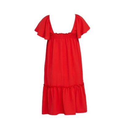 LOLALIZA jurk met ruches rood LOLALIZA jurk met ruches rood