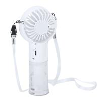 Mini ventilator sproeier Youri - wit - 7 x 16 x 3 cm - verkoeling in zomer