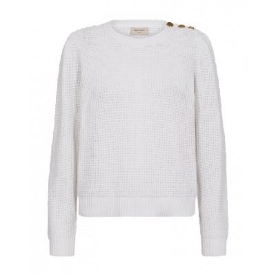 FreeQuent - Wit | Dames | Trui | Wit | XL | regular | Kamst mode