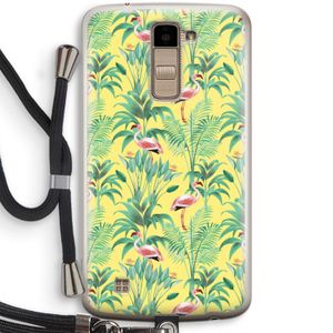 Flamingo party: LG K10 (2016) Transparant Hoesje met koord