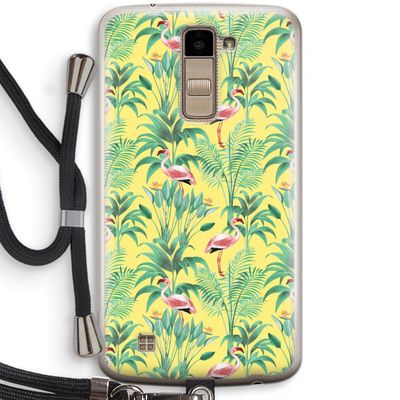 Flamingo party: LG K10 (2016) Transparant Hoesje met koord