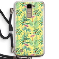 Flamingo party: LG K10 (2016) Transparant Hoesje met koord