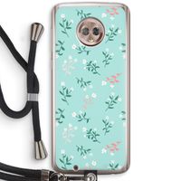 Small white flowers: Motorola Moto G6 Transparant Hoesje met koord