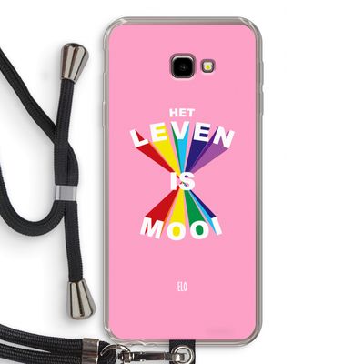 Het Leven Is Mooi: Samsung Galaxy J4 Plus Transparant Hoesje met koord