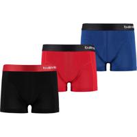 Apollo Apollo Bamboe Boxershorts Jongens 3-Pack Multi Rood